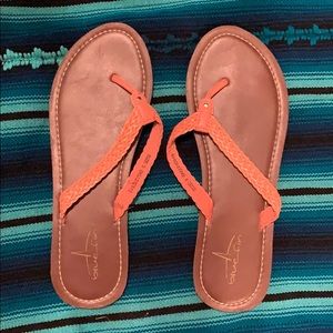 Coral summer sandals